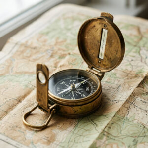 Brass Lensatic Compass
