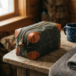 Waxed Canvas Dopp Kit